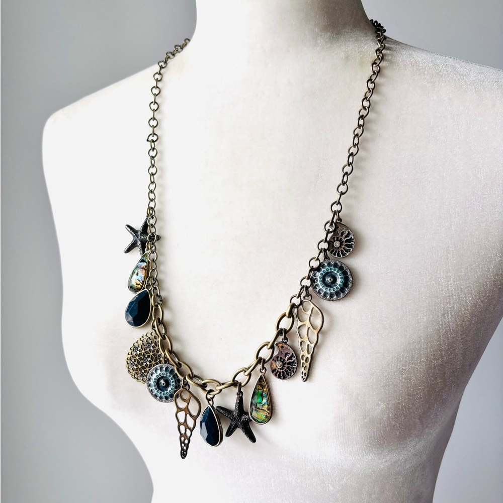 Vintage Beach Charms Necklace 32” Adjustable